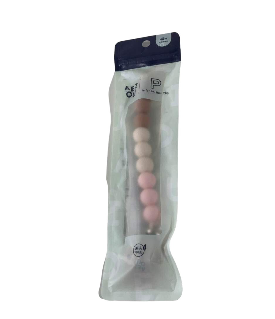 AEIOU Silicone Pacifier Clip, Petal Multi