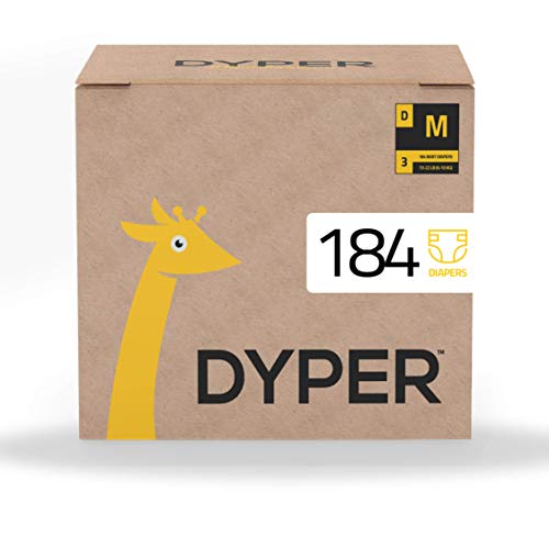DYPER Bamboo Diaper, Medium, 184 Count