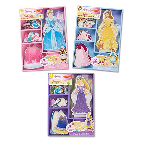 Disney Princesses Wooden Doll Magnetic Dress Up Set