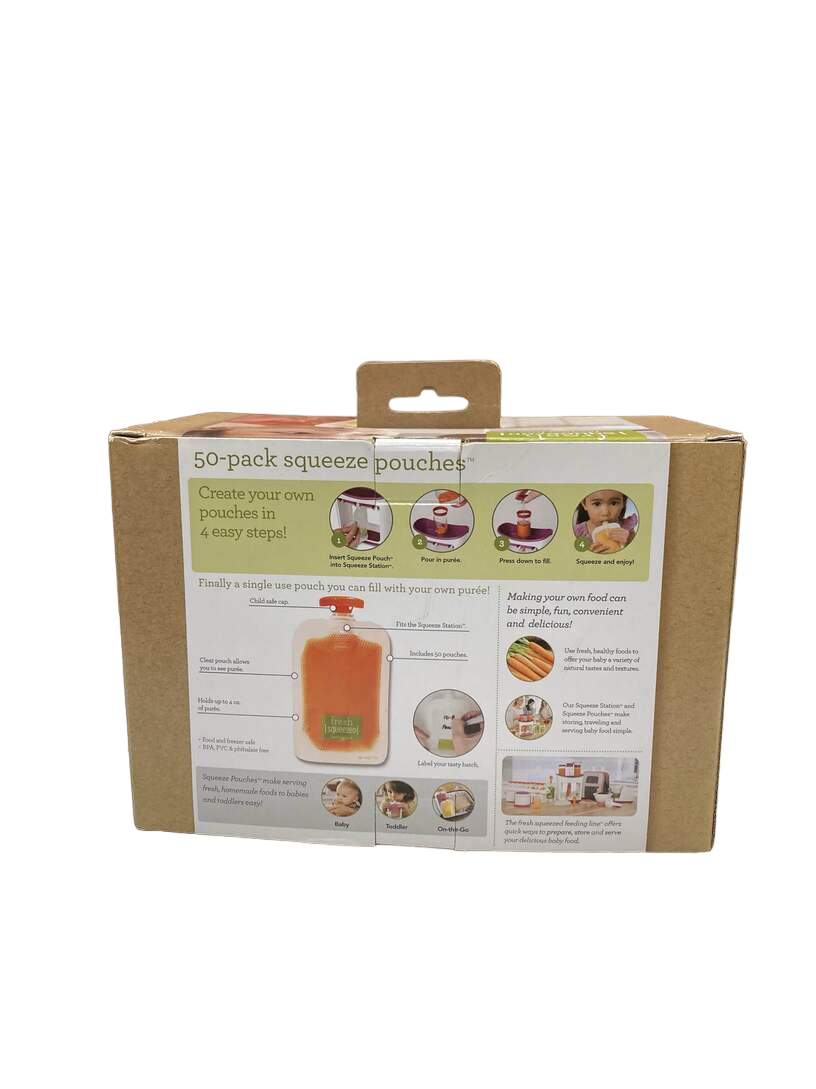 Infantino Squeeze Pouches, 4 Fl Oz., 50 Count