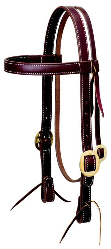 Weaver Cowboy Browband Headstall - Brass