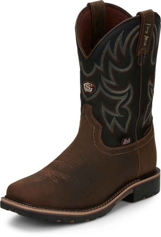 Justin Men's George Strait Fireman Square Toe Boots