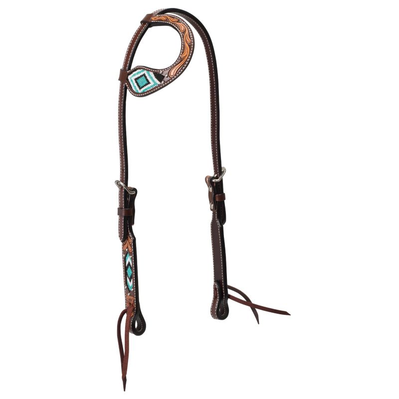 Weaver Turq Cross Turquoise Beaded Sliding Ear – Stunning Style