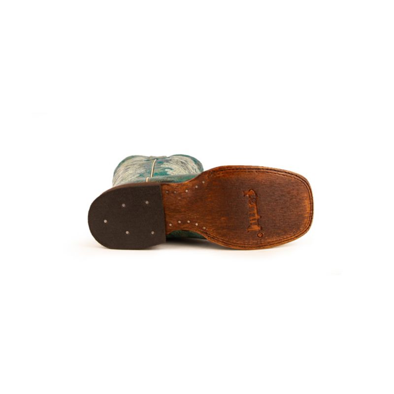 Ferrini Women's Southern Charm Square Toe Turquoise Boots