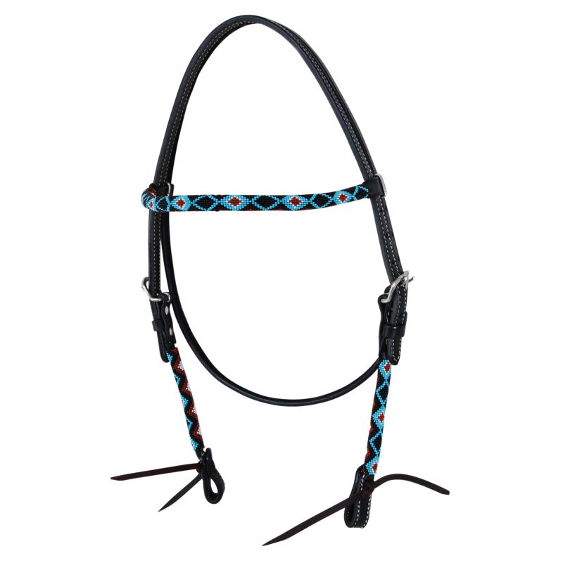 Circle Y Wrap Bead Browband Headstall – Vibrant Accents