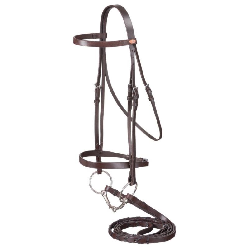Silver Fox Laced Rein Snaffle Bridle