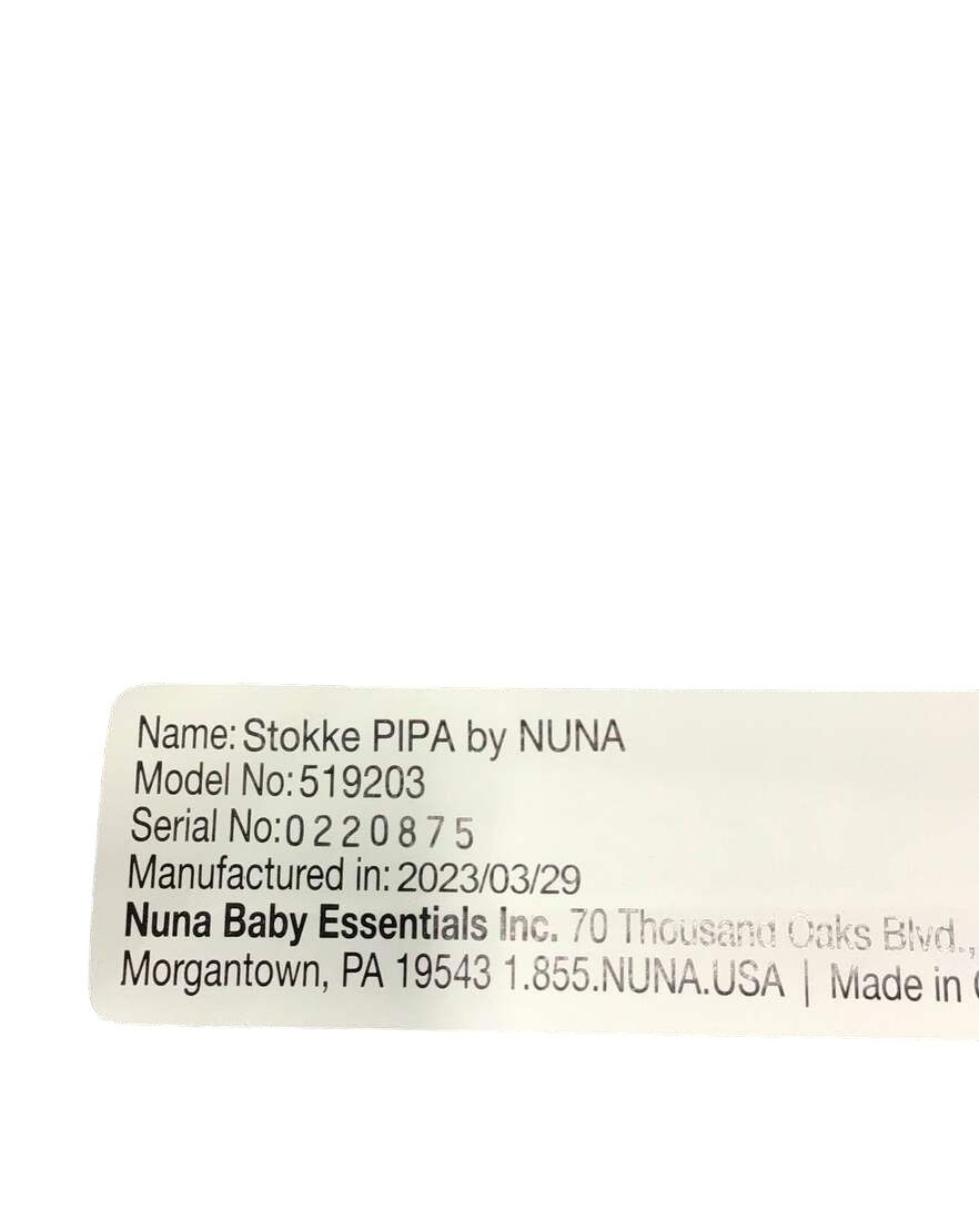 Stokke PIPA By Nuna Infant Car Seat, Black, 2023