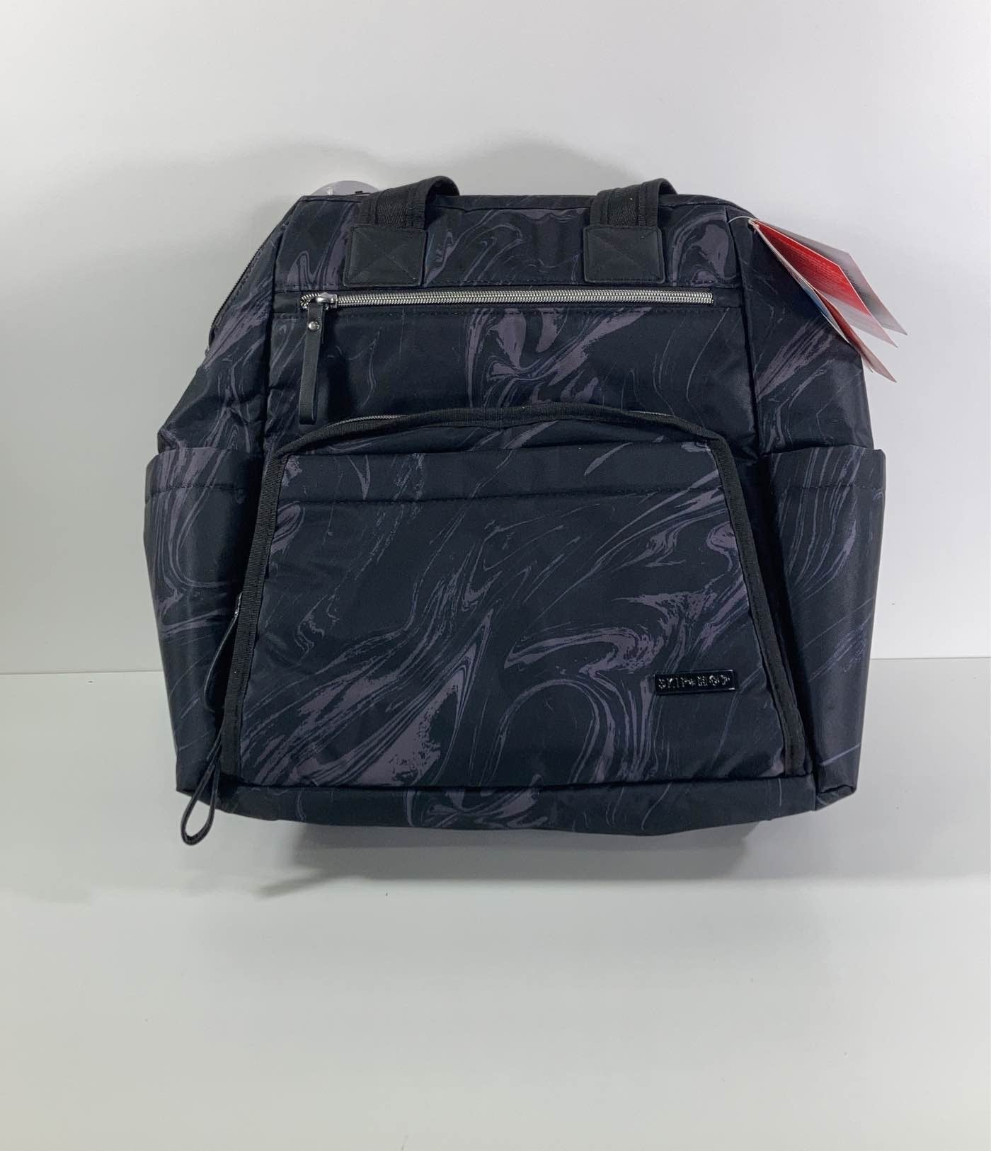 Skip Hop MainFrame Diaper Backpack, Black Marble