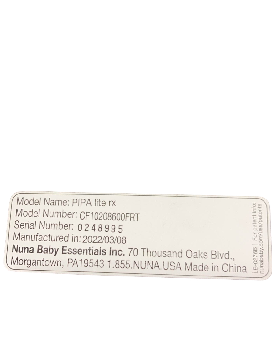 Nuna Pipa Lite RX And Pipa Relx Base, 2022, Frost