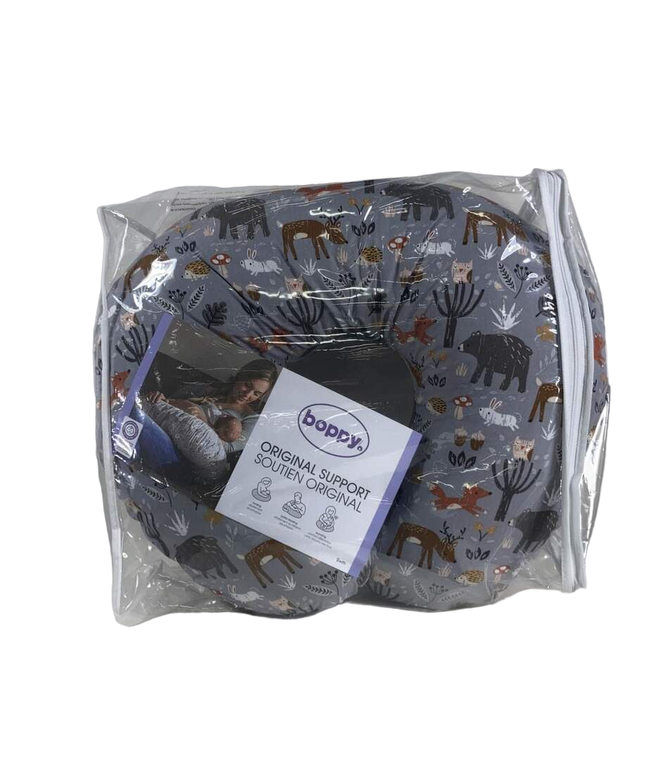  Boppy Nursing And Infant Support Pillow, Gray Forest Animals
