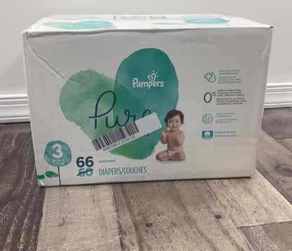  Pampers Pure Protection Diapers, Size 3, 116 Count, 66 Count