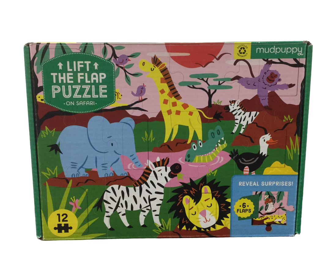  Mudpuppy On Safari Lift-the-Flap Puzzle