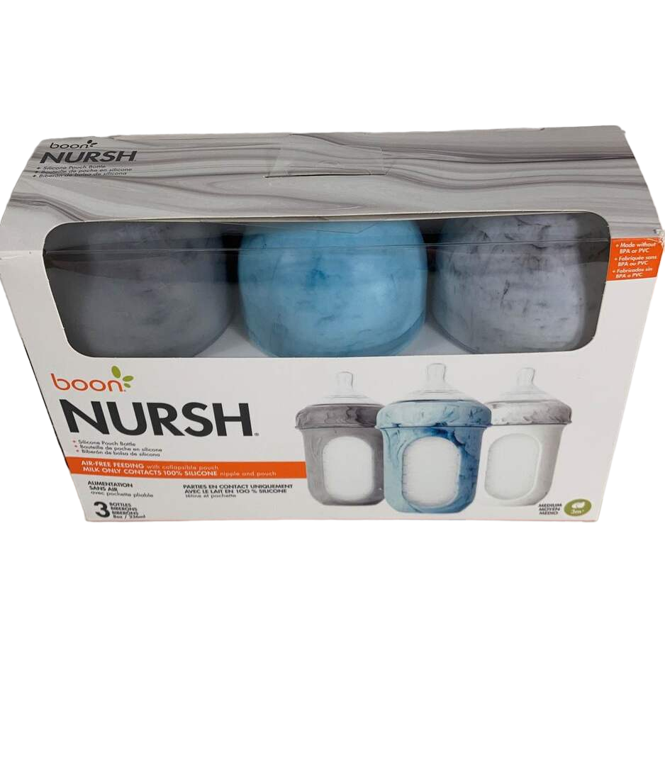  Boon Nursh Bottles 3 Pack, 8 Oz, Tie Dye