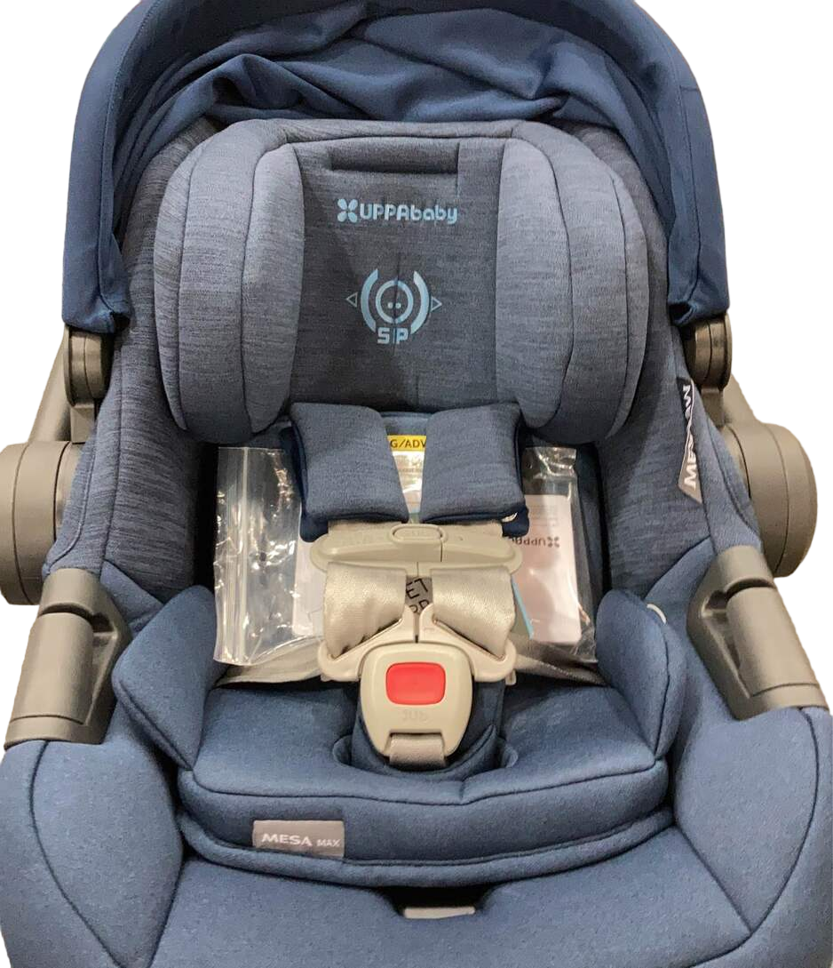  UPPAbaby MESA MAX Infant Car Seat And Base, 2023, DualTech Noa Navy