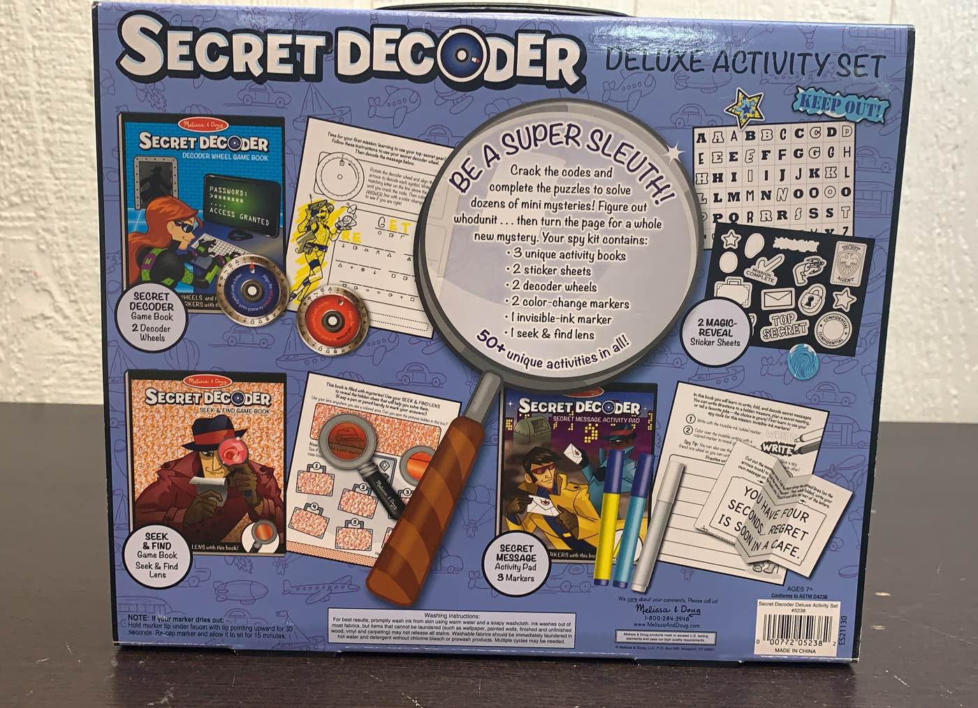  Melissa & Doug Secret Decoder Deluxe Activity Set
