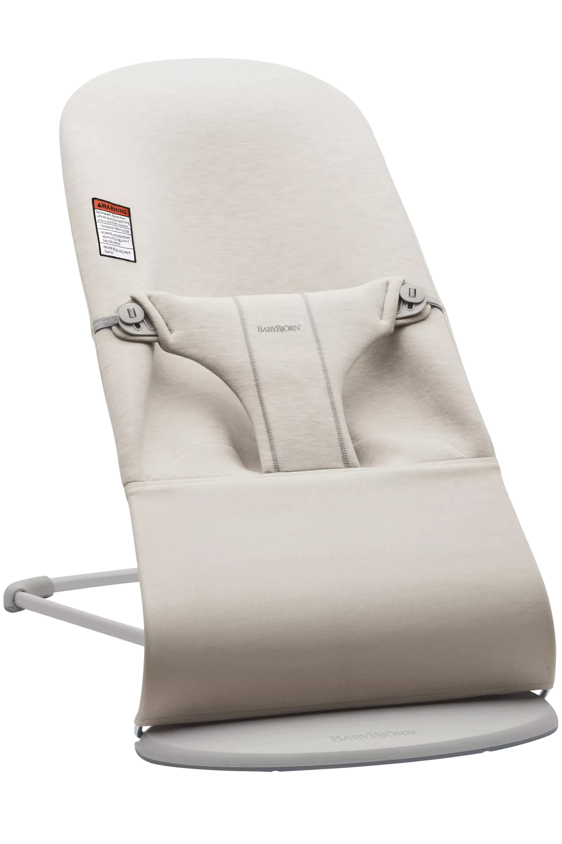 BabyBjorn Bouncer Bliss, Light Gray Frame, Light Beige 3D Jersey