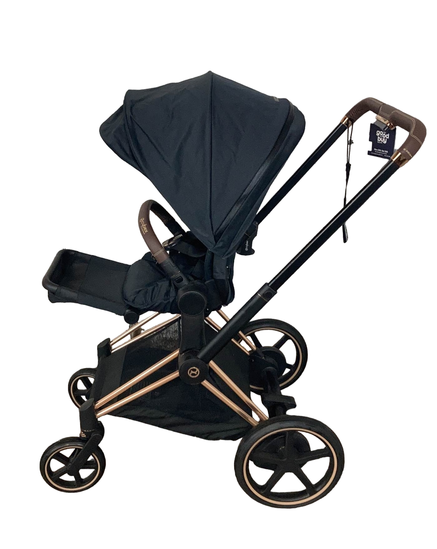  Cybex E-PRIAM Electric Stroller, Deep Black, (Charger Not Included)