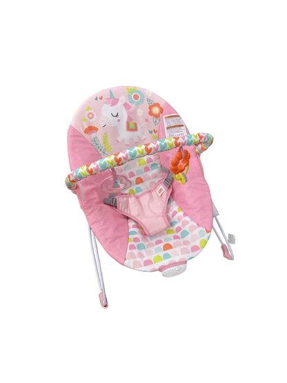  Bright Starts Vibrating Baby Bouncer, Fanciful Fantasy Unicorn