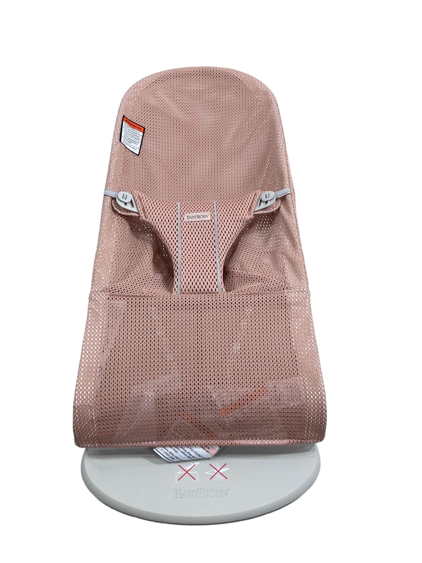  BabyBjorn Bouncer Bliss, Dusty Pink Mesh, Light Gray Frame