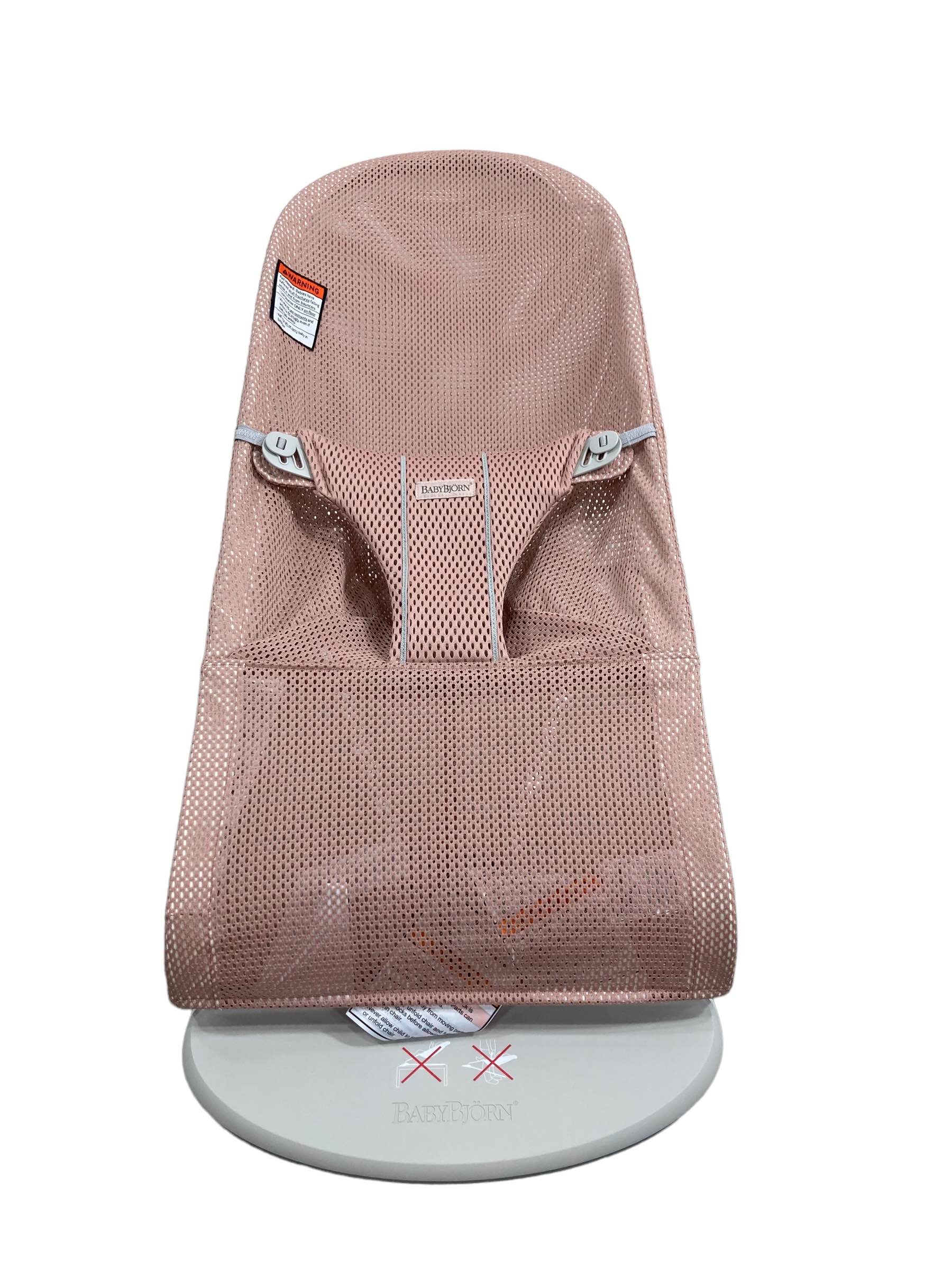  BabyBjorn Bouncer Bliss, Dusty Pink Mesh, Light Gray Frame