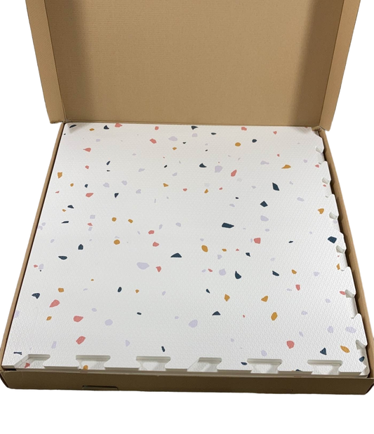  3 Sprouts Foam Play Mat, Terrazzo Cream