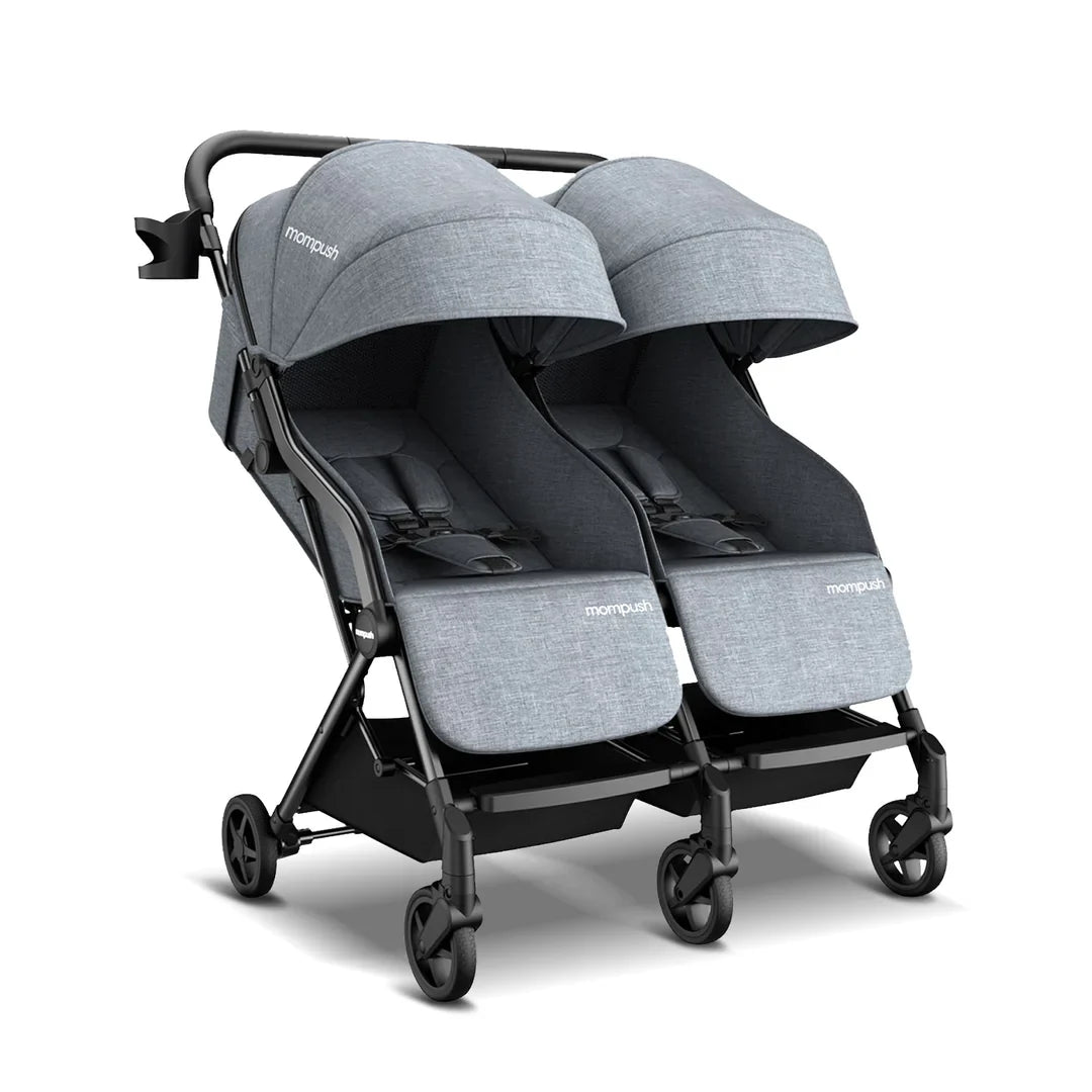  Mompush Lithe Double Stroller, 2021, Grey