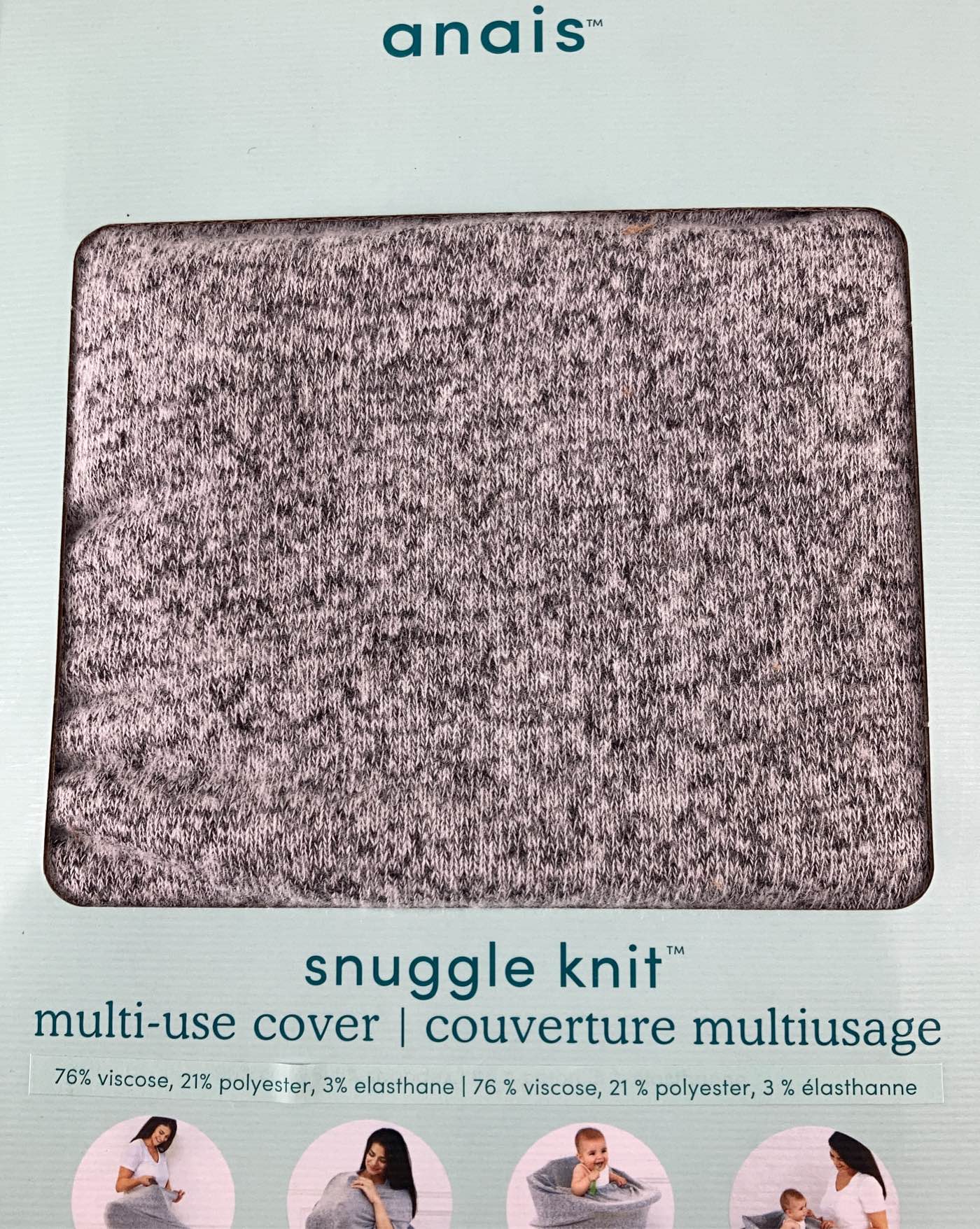  Aden + Anais Multi Use Cover, Heather Grey