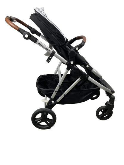  Mockingbird Single To Double Stroller, 2023, Silver With Penny Leather, Windowpane, Black