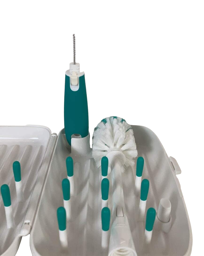  OXO Tot On The Go Drying Rack With Bottle Brush, Teal