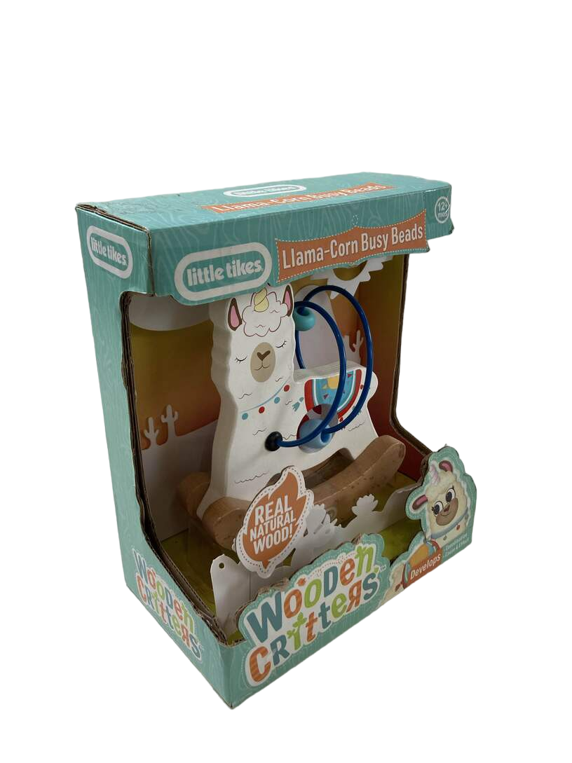  Little Tikes Wooden Critters Llama-Corn Busy Beads