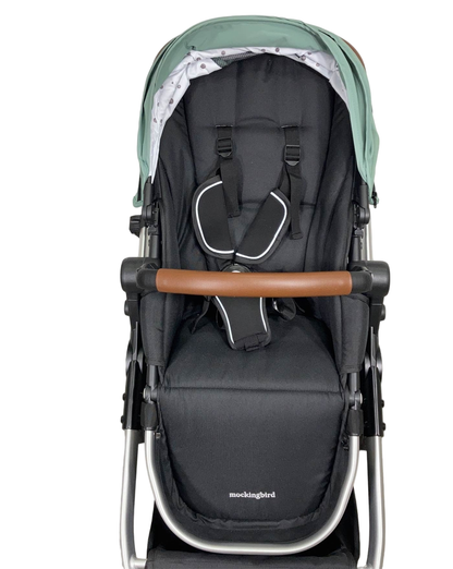  Mockingbird Single To Double 2.0 Stroller, Silver With Penny Leather, Watercolor Drops, Sage, 2023
