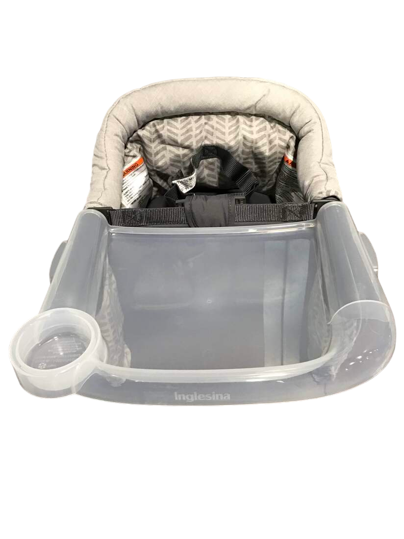  Inglesina Fast Table Chair, Broken Arrow Gray, With Dining Tray