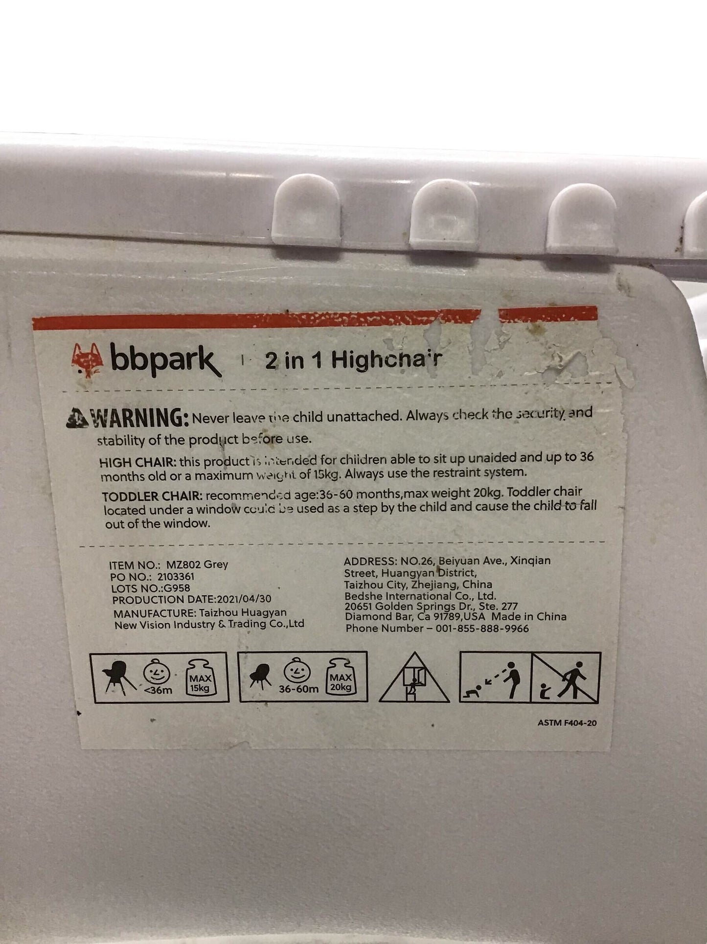  BBpark 2-in-1 High Chair