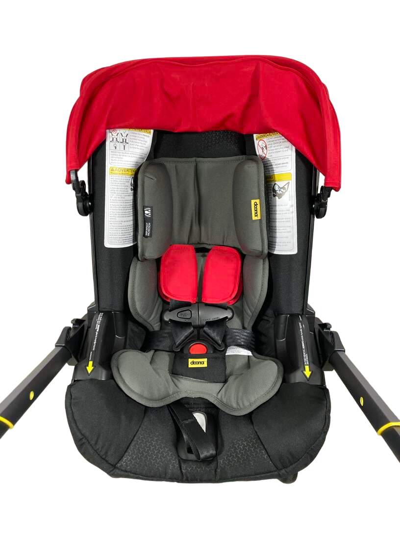  Doona Infant Car Seat & Stroller Combo, 2023, Flame Red