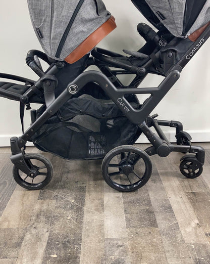 Contours Curve Double Stroller, 2020, Graphite Gray