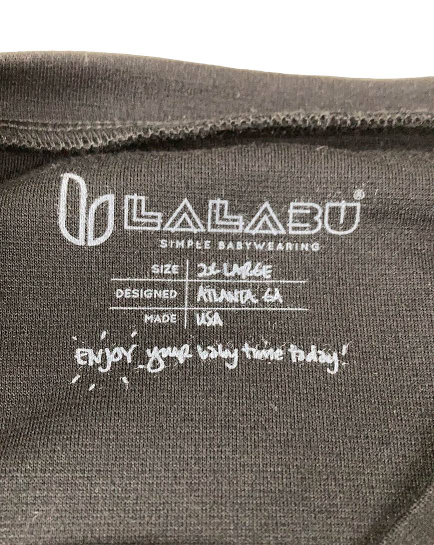  Lalabu Soothe Shirt Baby Carrier, XX-Large, Pure Black