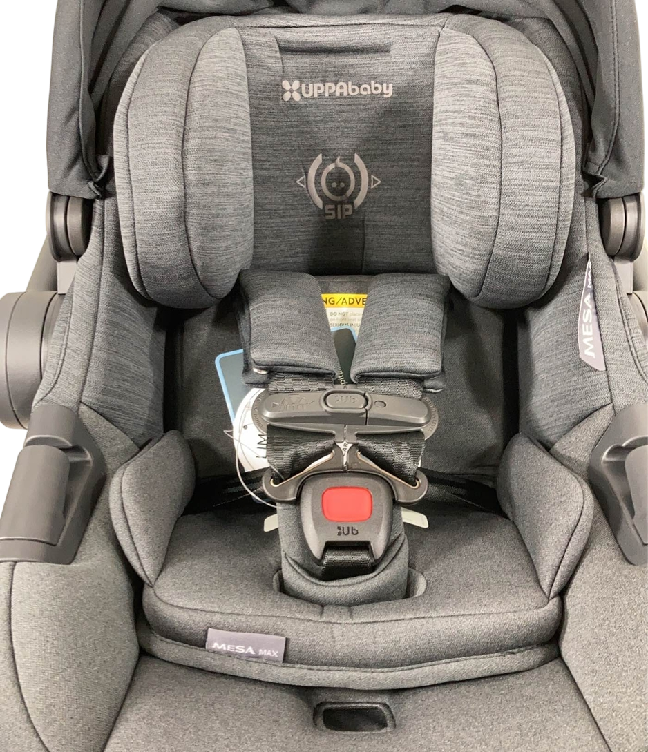  UPPAbaby MESA MAX Infant Car Seat And Base, 2023, DualTech Jake (Black)