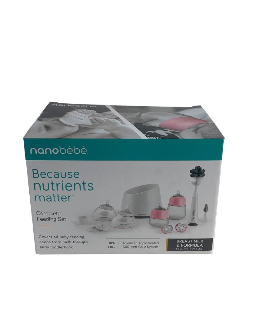  Nanobébé Complete Feeding Set, Pink