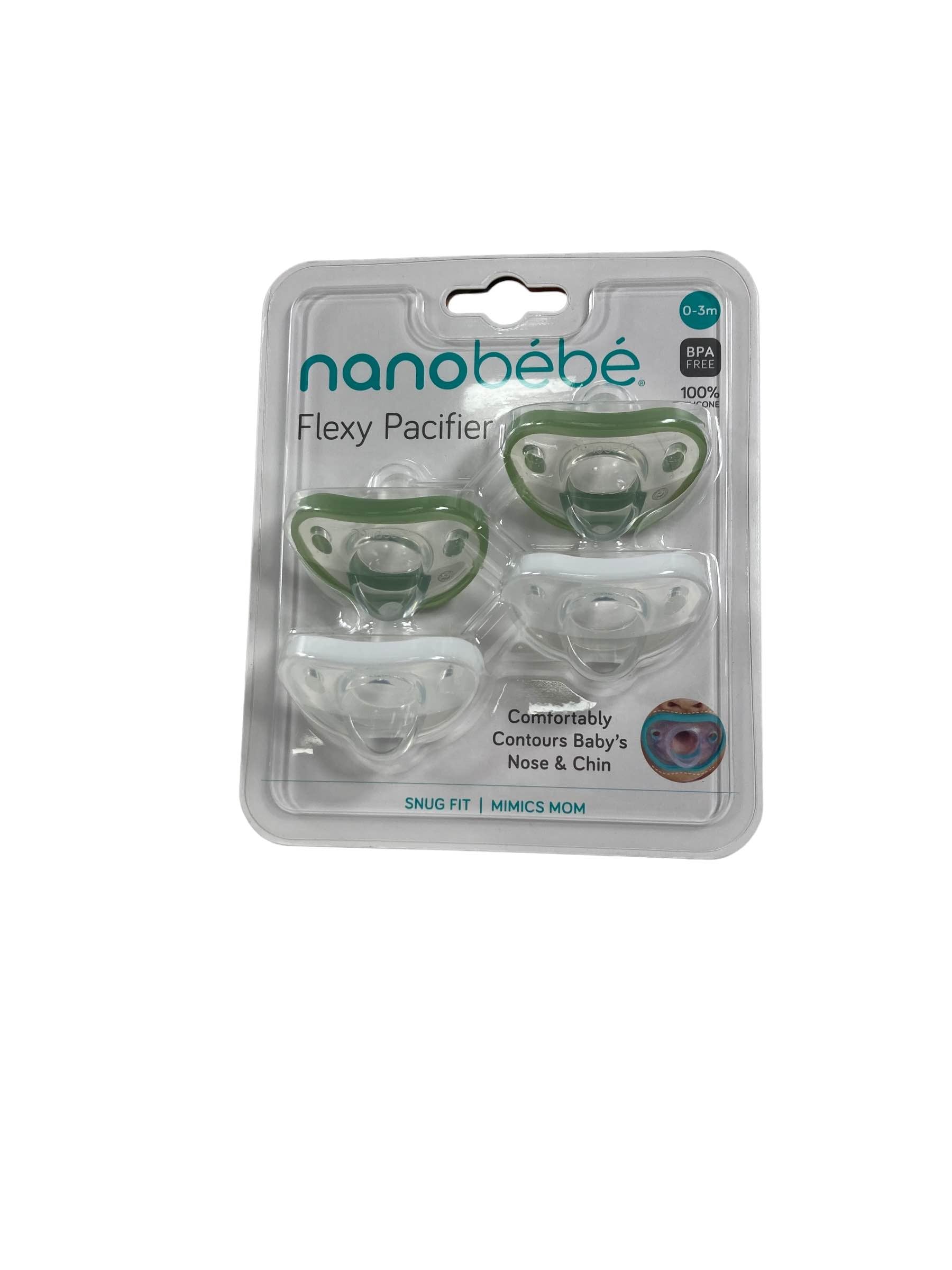  Nanobébé Flexy Pacifiers, 0-3 Months, 4-Pack