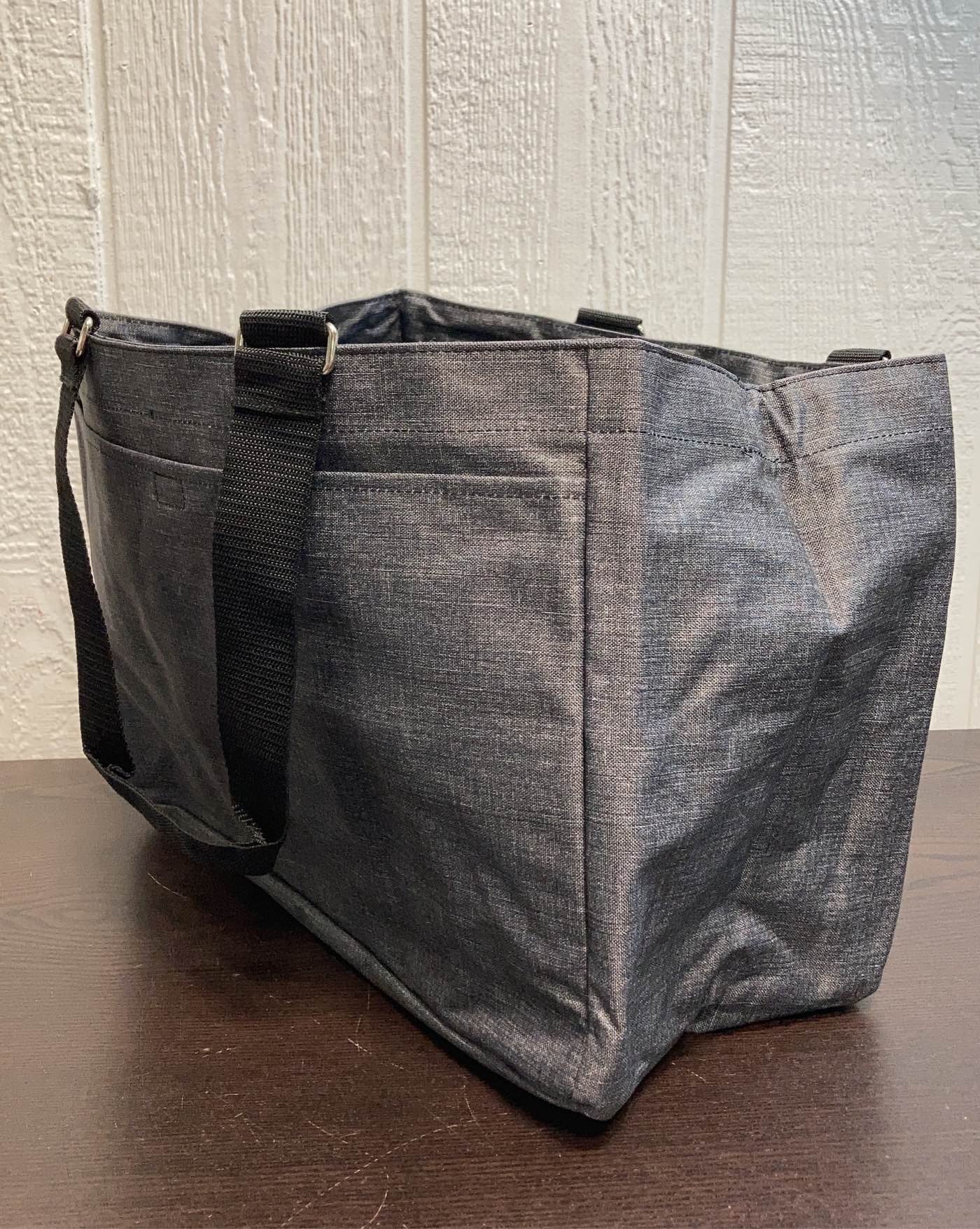  Thirty-one Everyday Essentials Tote Charcoal Crosshatch, Charcoal
