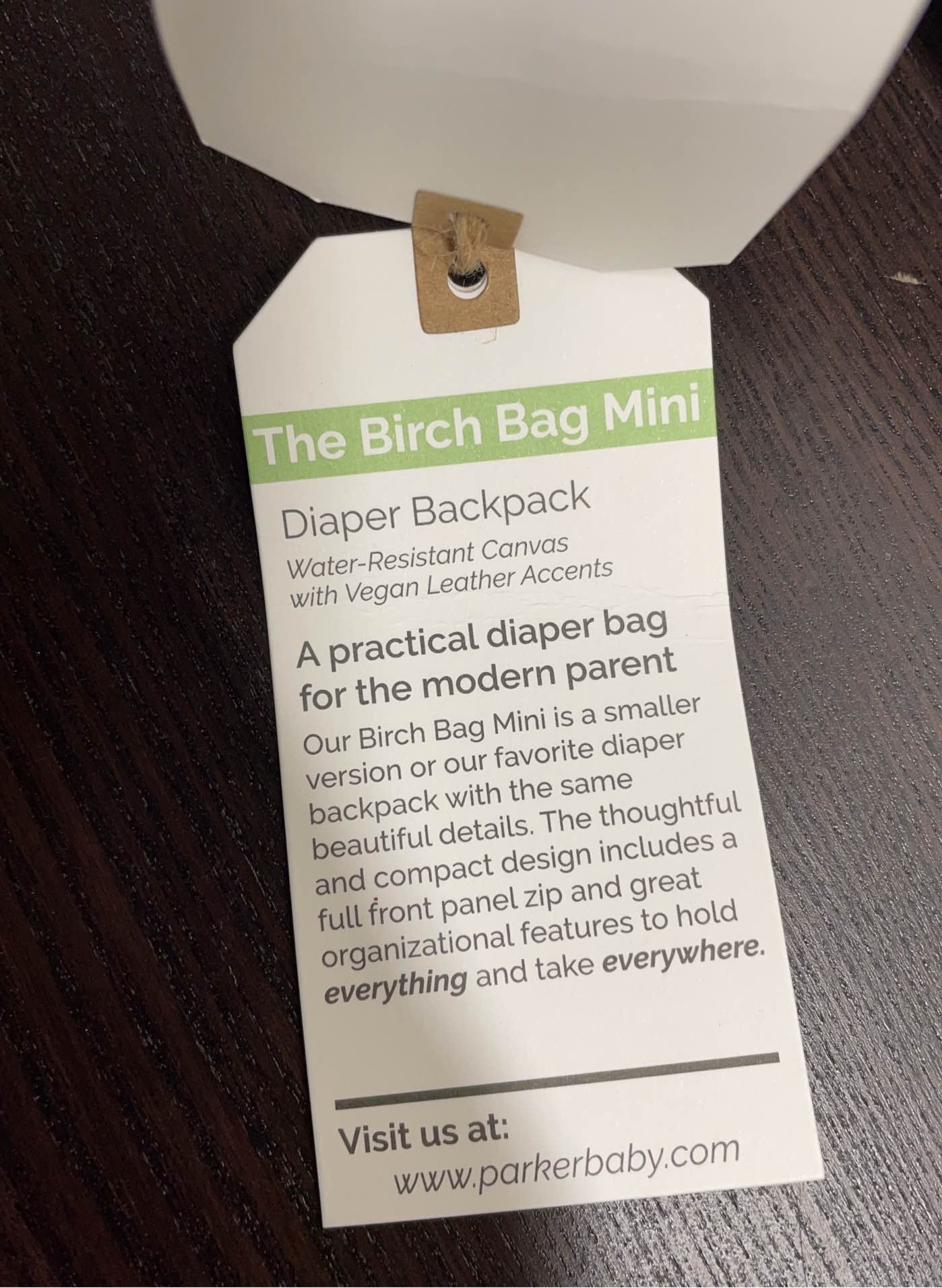  Parker Baby Co. Birch Bag Mini Diaper Backpack, Cream
