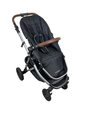  Mockingbird Single Stroller, 2023, Black, Silver With Penny Leather