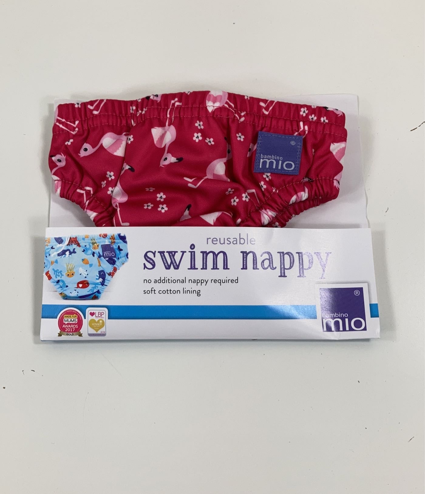  Bambino Mio Swim Nappy, 0-6 Months, Pink Flamingo
