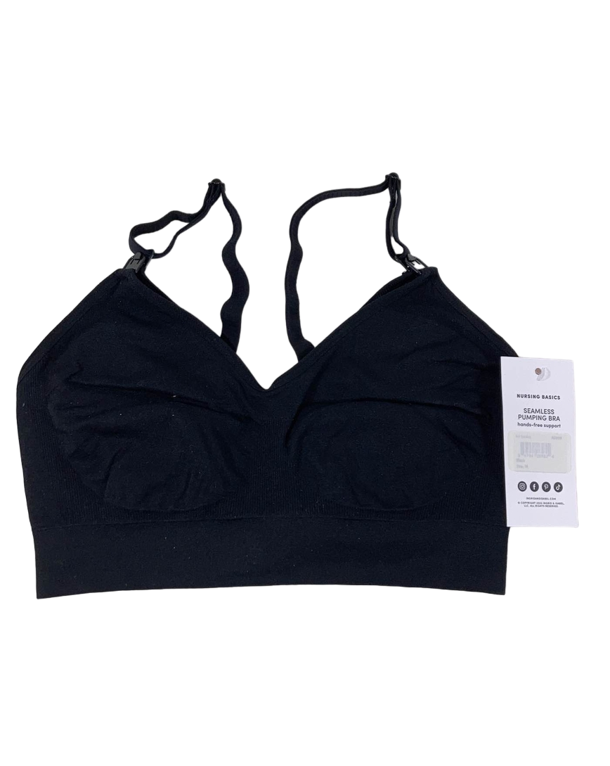  Ingrid & Isabel Nursing And Pumping Bra, Black, Medium