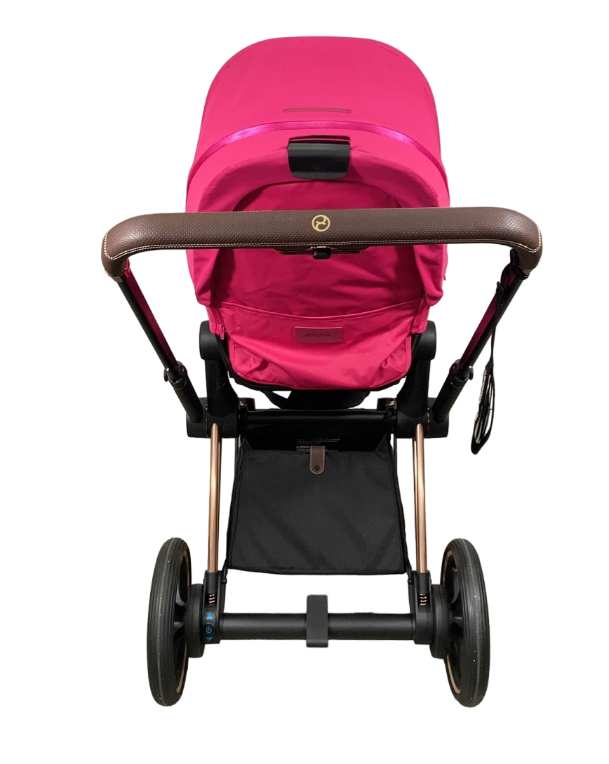  Cybex E-PRIAM Electric Stroller, 2019, Rose Gold, Fancy Pink