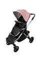  Mockingbird Single To Double Stroller, 2023, Windowpane, Silver With Penny Leather, Bloom