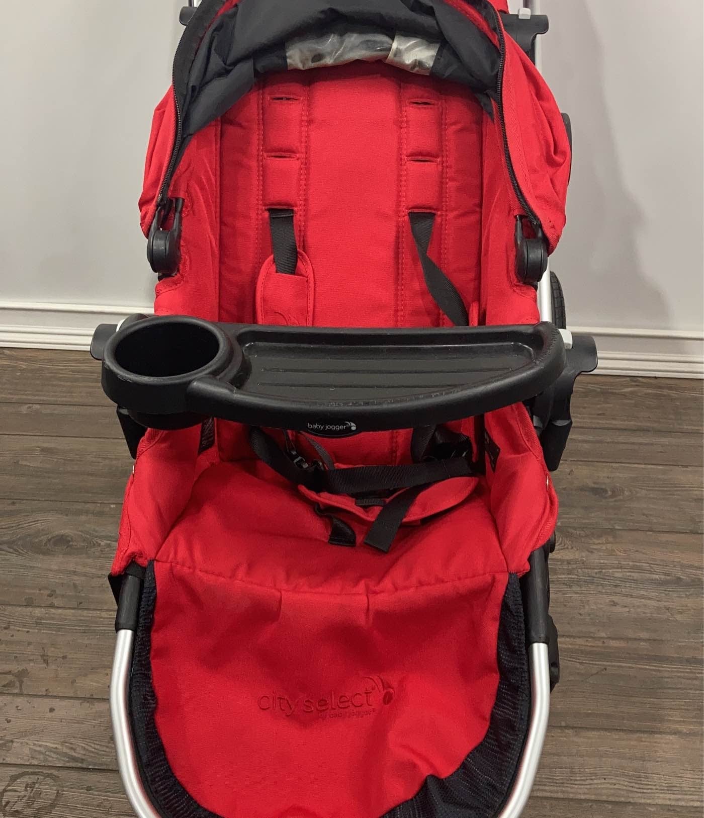  Baby Jogger City Select Double Stroller, 2015, Red