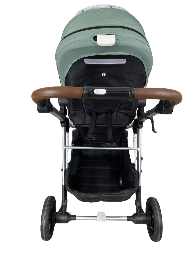  Mockingbird Single To Double Stroller, 2022, Silver With Penny Leather, Sage, Watercolor Drops
