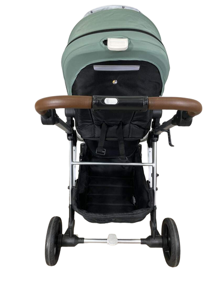 Mockingbird Single To Double Stroller, 2022, Silver With Penny Leather, Sage, Watercolor Drops