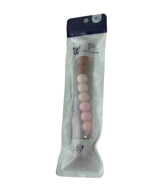  AEIOU Silicone Pacifier Clip, Petal Multi